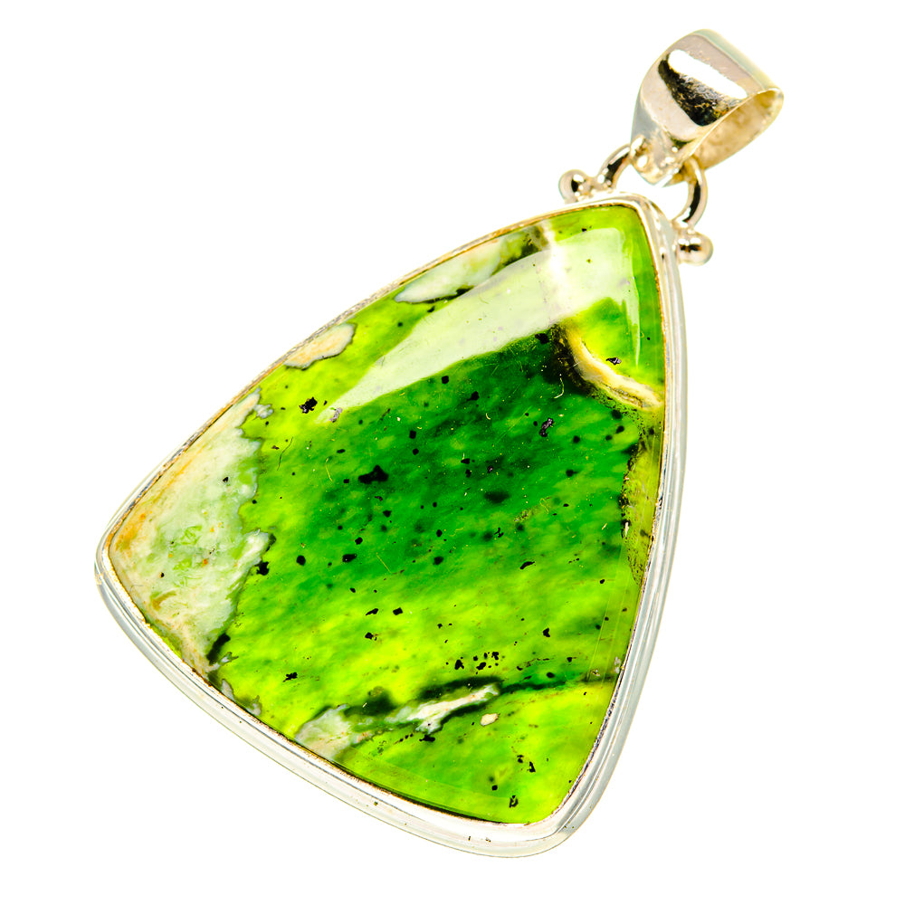 Australian Green Opal Pendants handcrafted by Ana Silver Co - PD3183