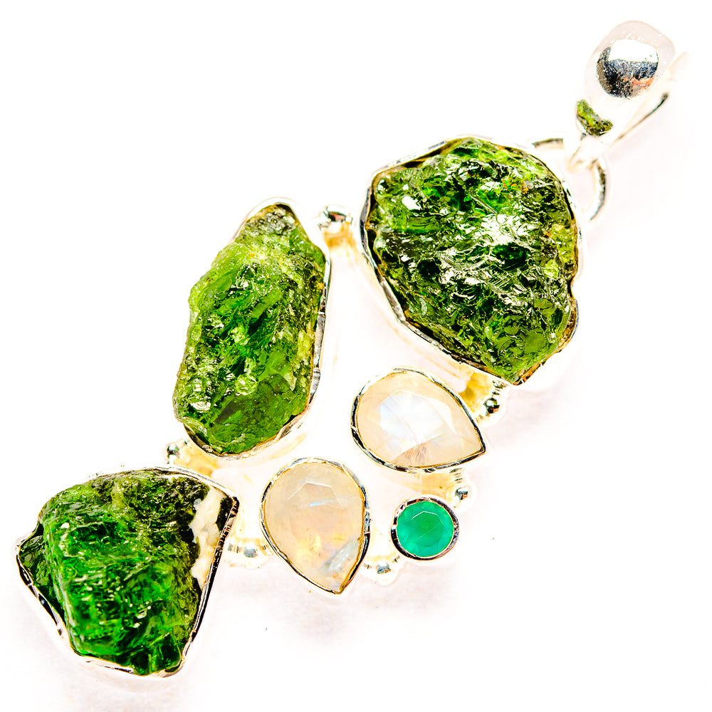 Chrome Diopside Pendants handcrafted by Ana Silver Co - PD31871 - Photo 2