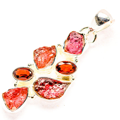 Pink Tourmaline Pendants handcrafted by Ana Silver Co - PD31884 - Photo 2