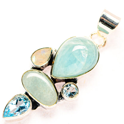 Aquamarine Pendants handcrafted by Ana Silver Co - PD31885 - Photo 2
