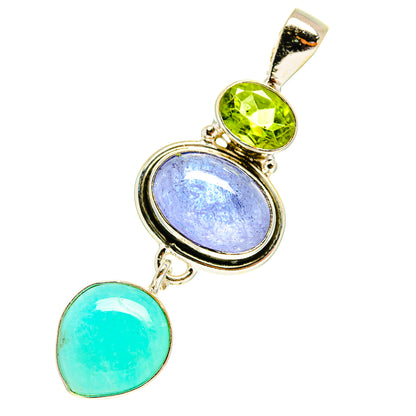 Peruvian Amazonite Pendants handcrafted by Ana Silver Co - PD3189