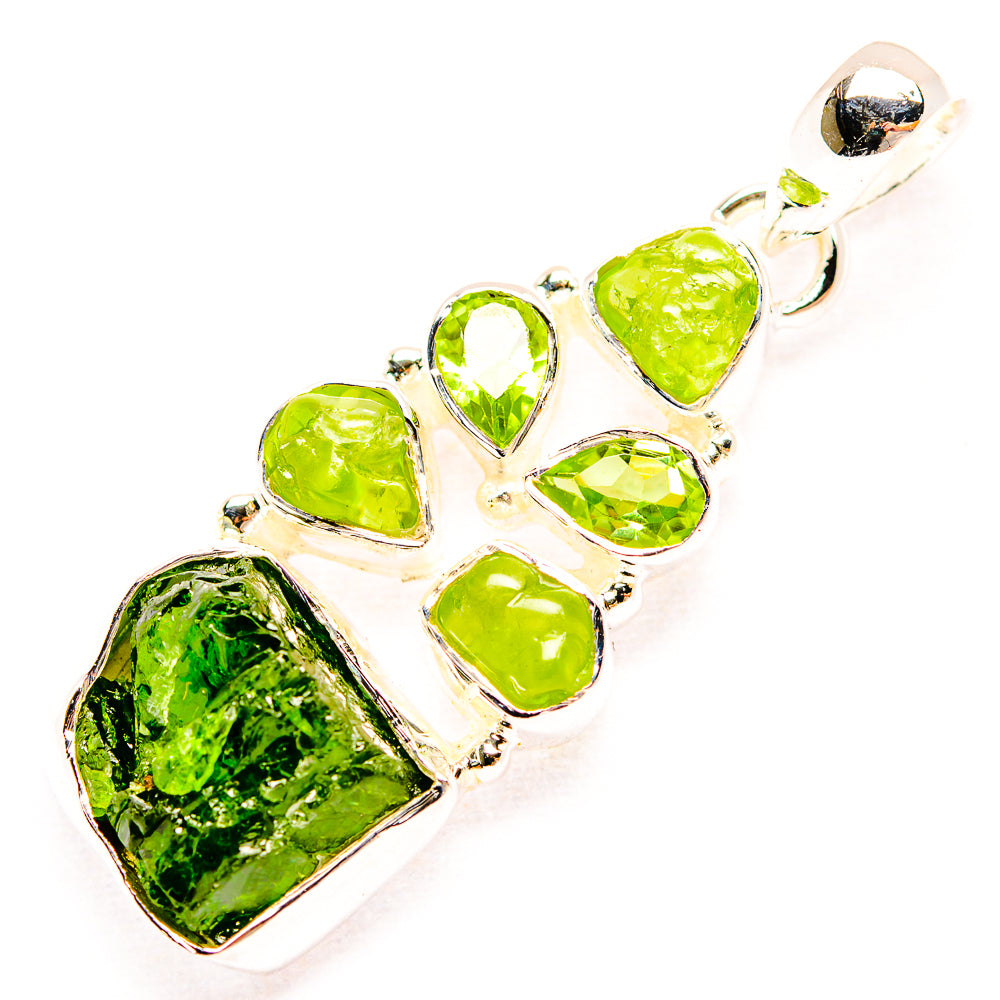 Chrome Diopside Pendants handcrafted by Ana Silver Co - PD31896 - Photo 2