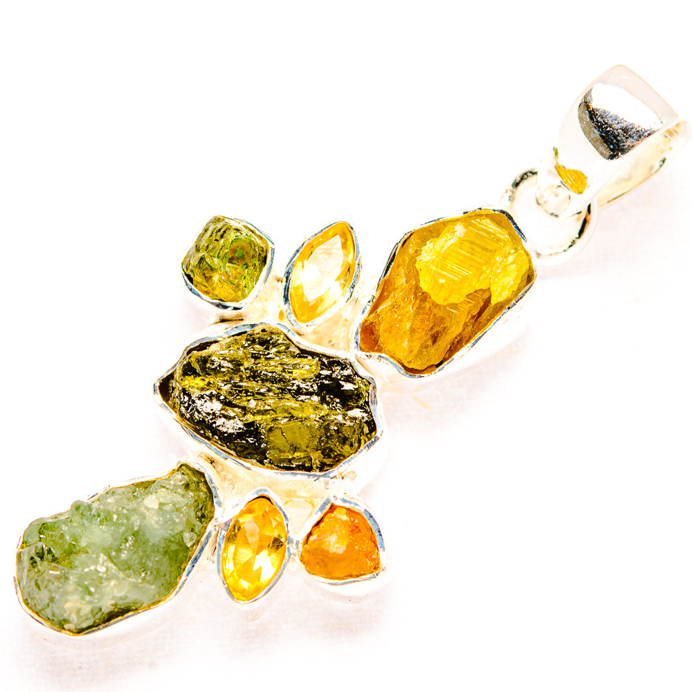 Green Tourmaline Pendants handcrafted by Ana Silver Co - PD31903 - Photo 2