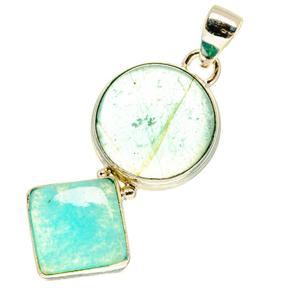 Blue Fluorite Pendants handcrafted by Ana Silver Co - PD3191