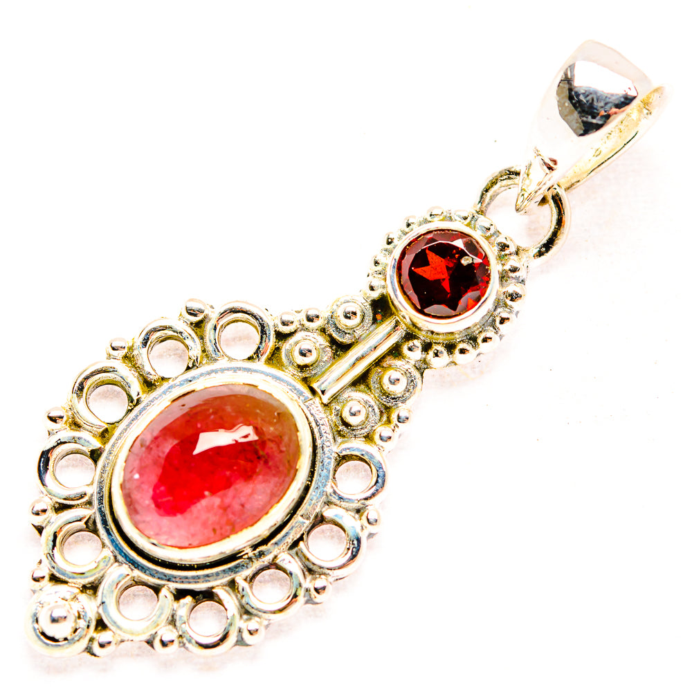 Pink Tourmaline Pendants handcrafted by Ana Silver Co - PD31918 - Photo 2