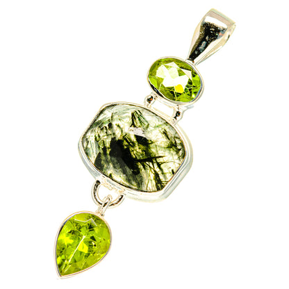 Green Moss Agate Pendants handcrafted by Ana Silver Co - PD3193