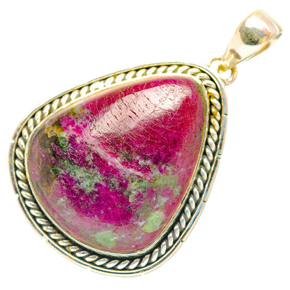 Ruby Zoisite Pendants handcrafted by Ana Silver Co - PD31940 - Photo 2