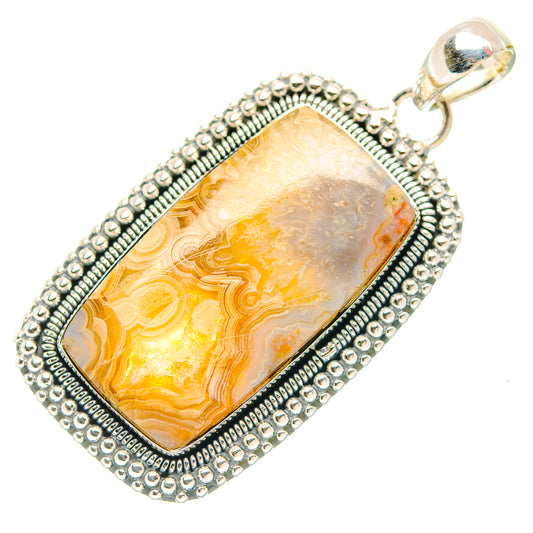 Laguna Lace Agate Pendants handcrafted by Ana Silver Co - PD31941 - Photo 2