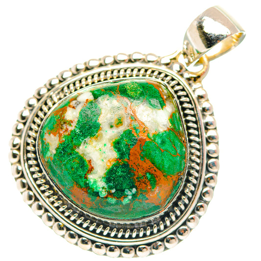 Chrysocolla Pendants handcrafted by Ana Silver Co - PD31955 - Photo 2
