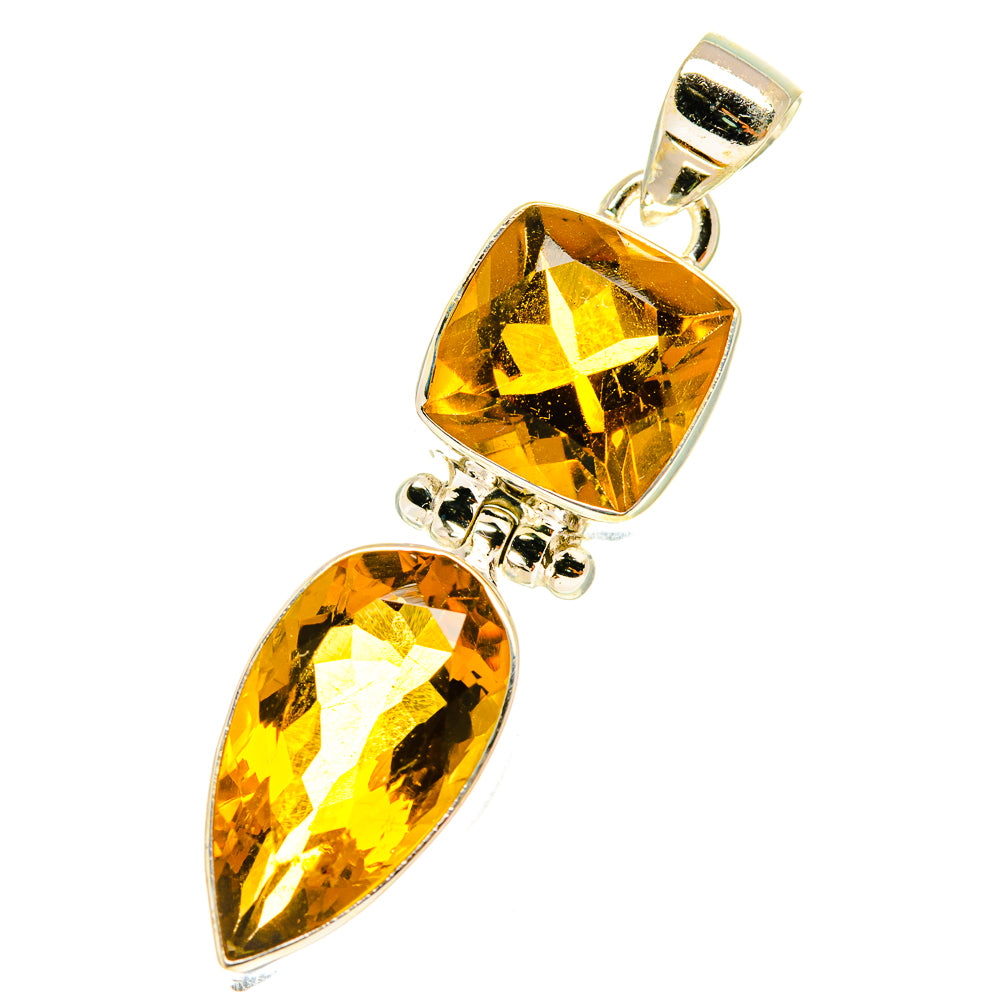 Mandarin Citrine Pendants handcrafted by Ana Silver Co - PD3196