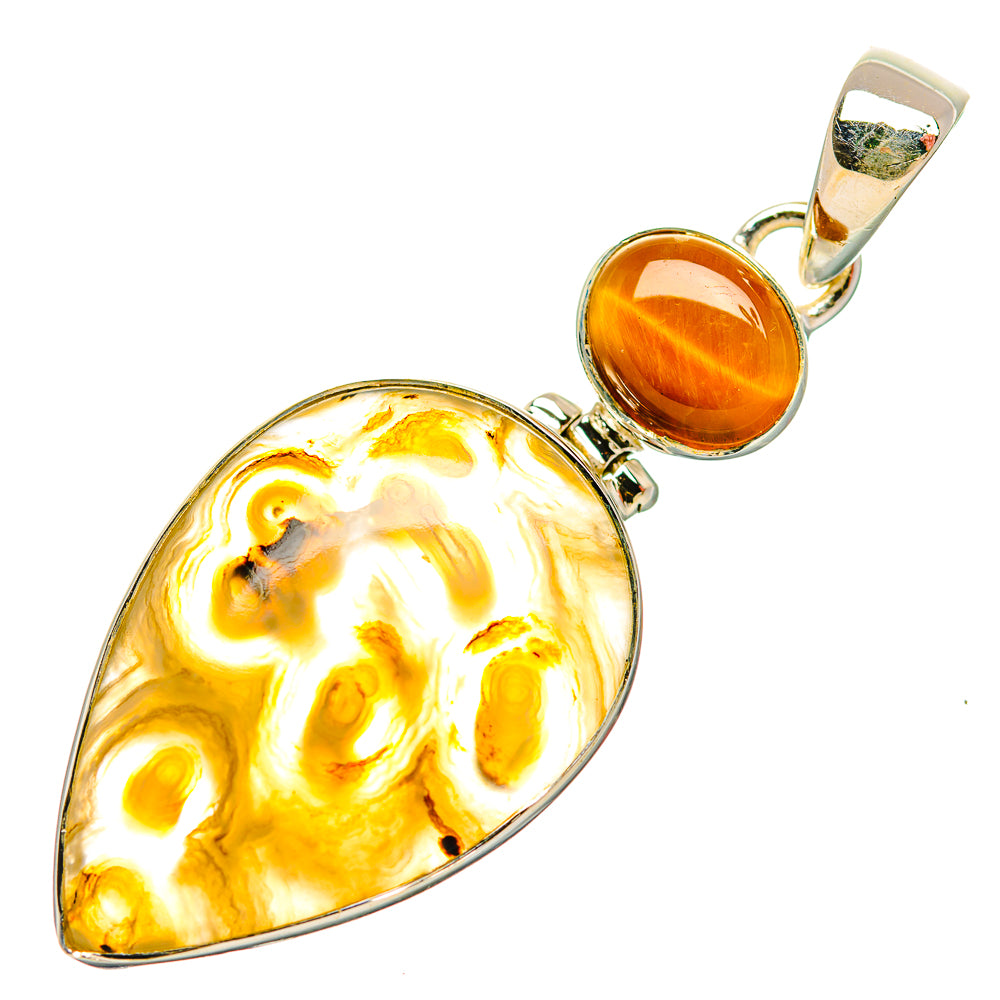 Ocean Jasper Pendants handcrafted by Ana Silver Co - PD31972 - Photo 2