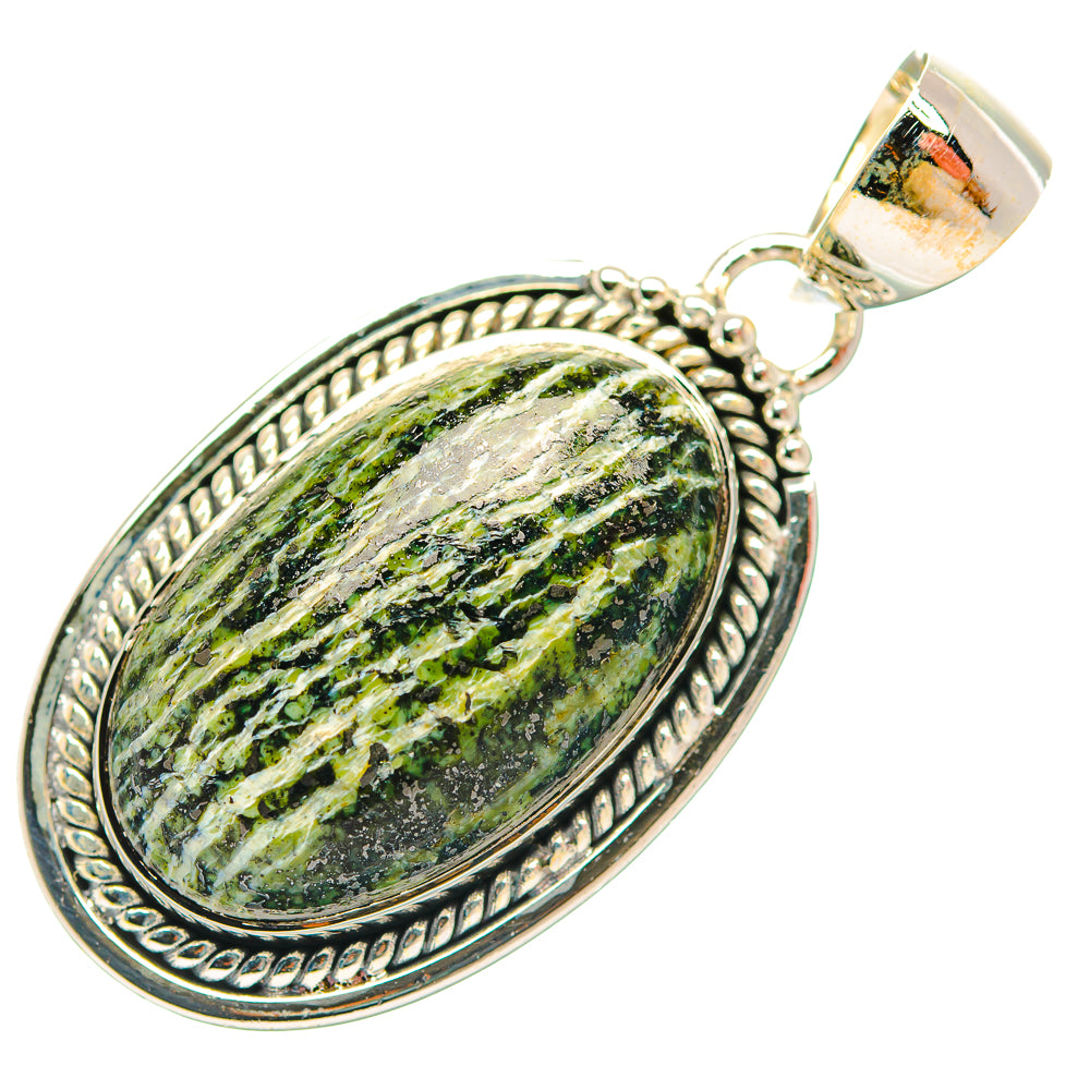 Green Swiss Opal Pendants handcrafted by Ana Silver Co - PD31975 - Photo 2