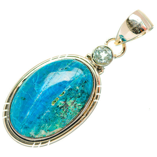 Chrysocolla Pendants handcrafted by Ana Silver Co - PD31980 - Photo 2