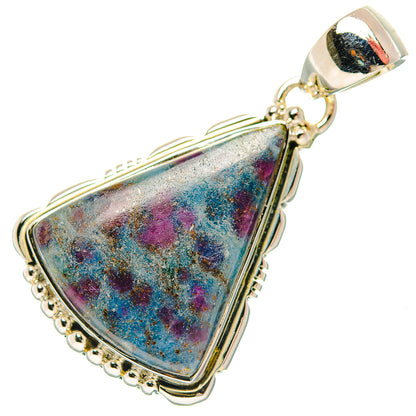 Ruby Fuchsite Pendants handcrafted by Ana Silver Co - PD31983 - Photo 2