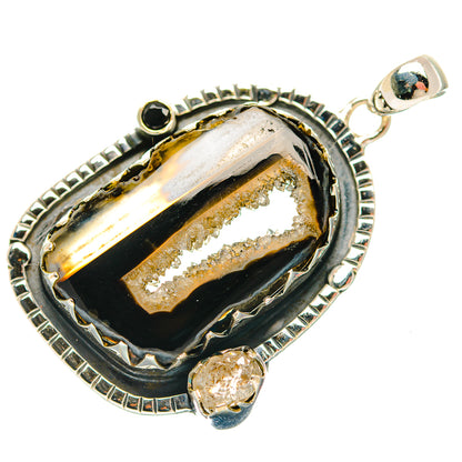 Coconut Geode Slice Pendants handcrafted by Ana Silver Co - PD31990 - Photo 2