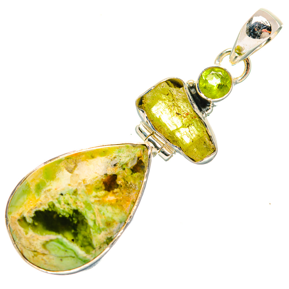Australian Green Opal Pendants handcrafted by Ana Silver Co - PD32000 - Photo 2