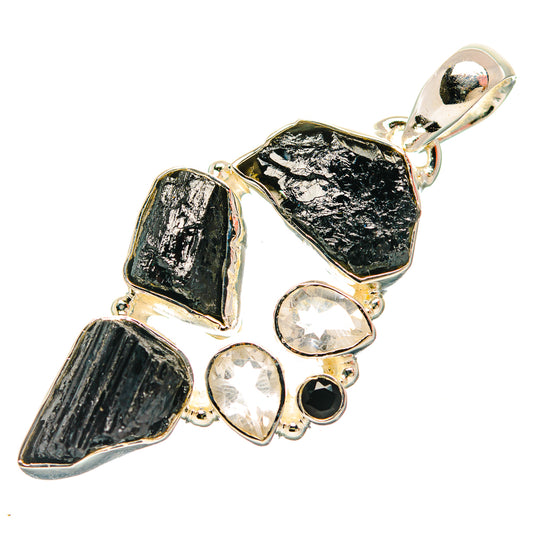Black Tourmaline Pendants handcrafted by Ana Silver Co - PD32027 - Photo 2