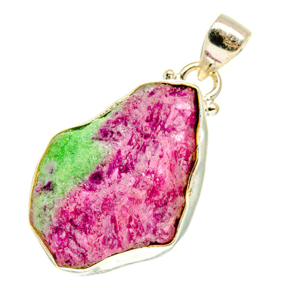 Ruby Zoisite Pendants handcrafted by Ana Silver Co - PD3204