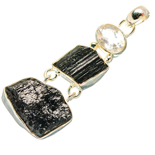 Black Tourmaline Pendants handcrafted by Ana Silver Co - PD32040 - Photo 2