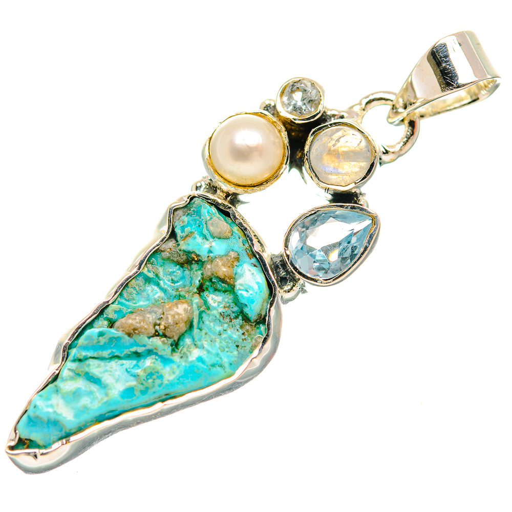 Chrysocolla Pendants handcrafted by Ana Silver Co - PD32041 - Photo 2