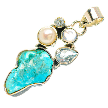 Chrysocolla Pendants handcrafted by Ana Silver Co - PD32043 - Photo 2