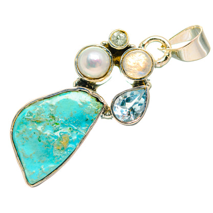 Chrysocolla Pendants handcrafted by Ana Silver Co - PD32048 - Photo 2