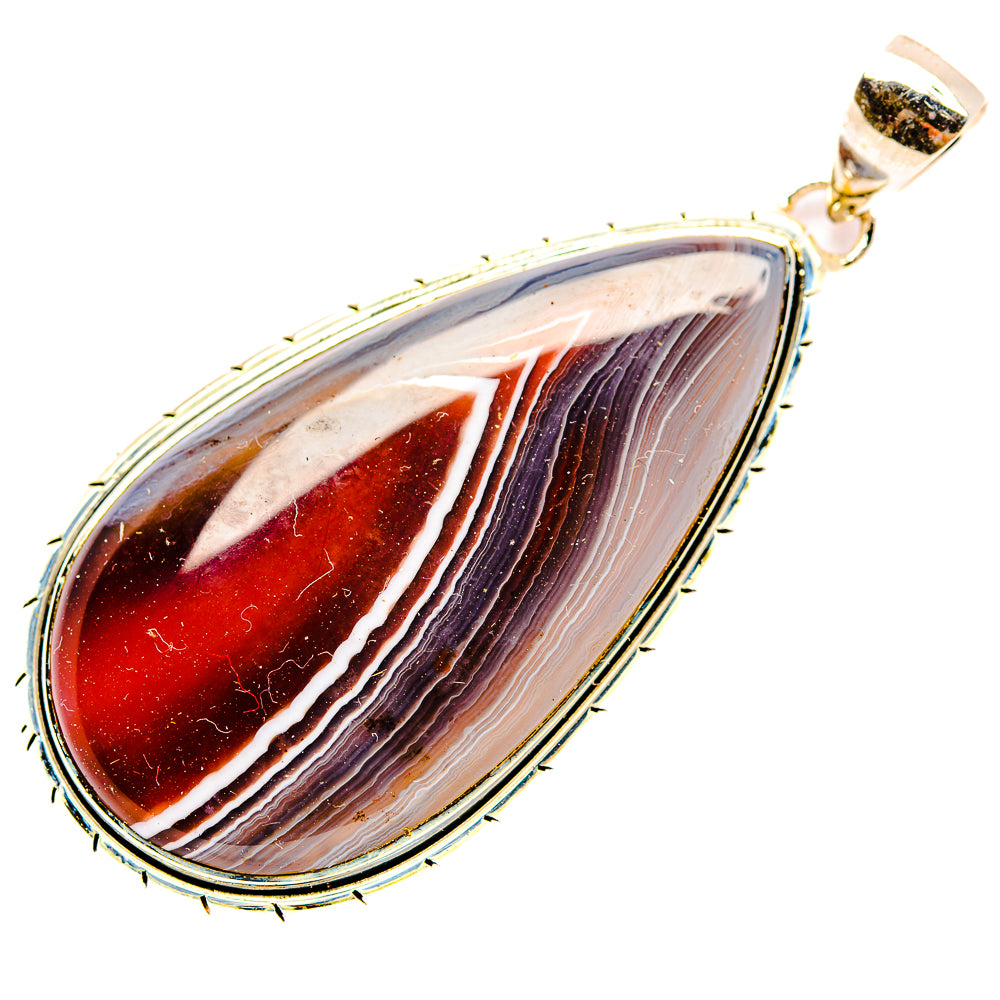 Botswana Agate Pendants handcrafted by Ana Silver Co - PD32057 - Photo 2