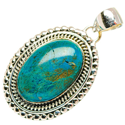 Chrysocolla Pendants handcrafted by Ana Silver Co - PD32085 - Photo 2