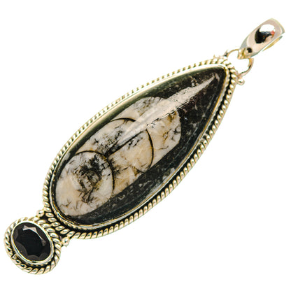 Orthoceras Fossil Pendants handcrafted by Ana Silver Co - PD32092 - Photo 2