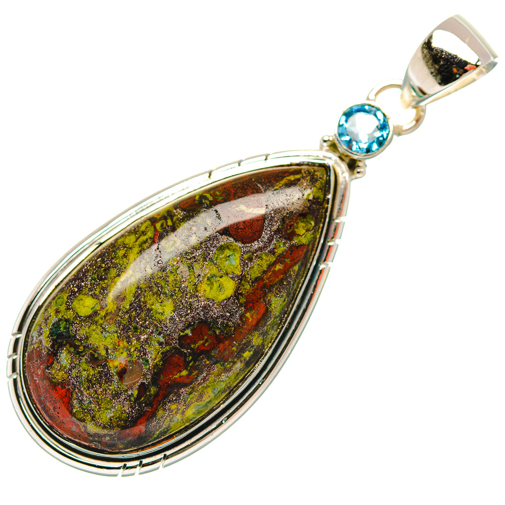 Dragon's Blood Stone Pendants handcrafted by Ana Silver Co - PD32093 - Photo 2