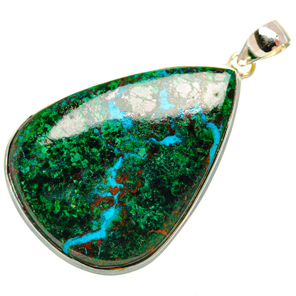 Chrysocolla In Malachite Pendants handcrafted by Ana Silver Co - PD32094 - Photo 2