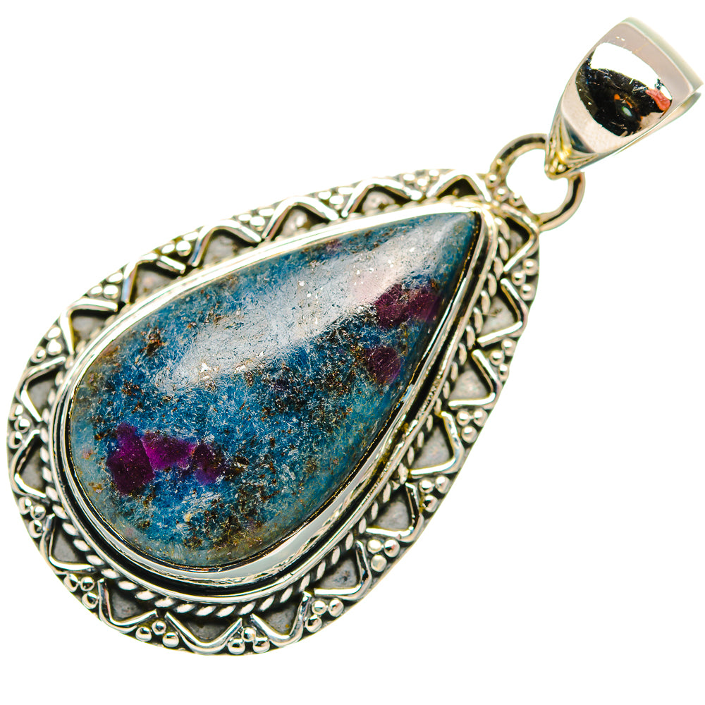 Ruby Fuchsite Pendants handcrafted by Ana Silver Co - PD32095 - Photo 2