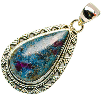 Ruby Fuchsite Pendants handcrafted by Ana Silver Co - PD32095 - Photo 2