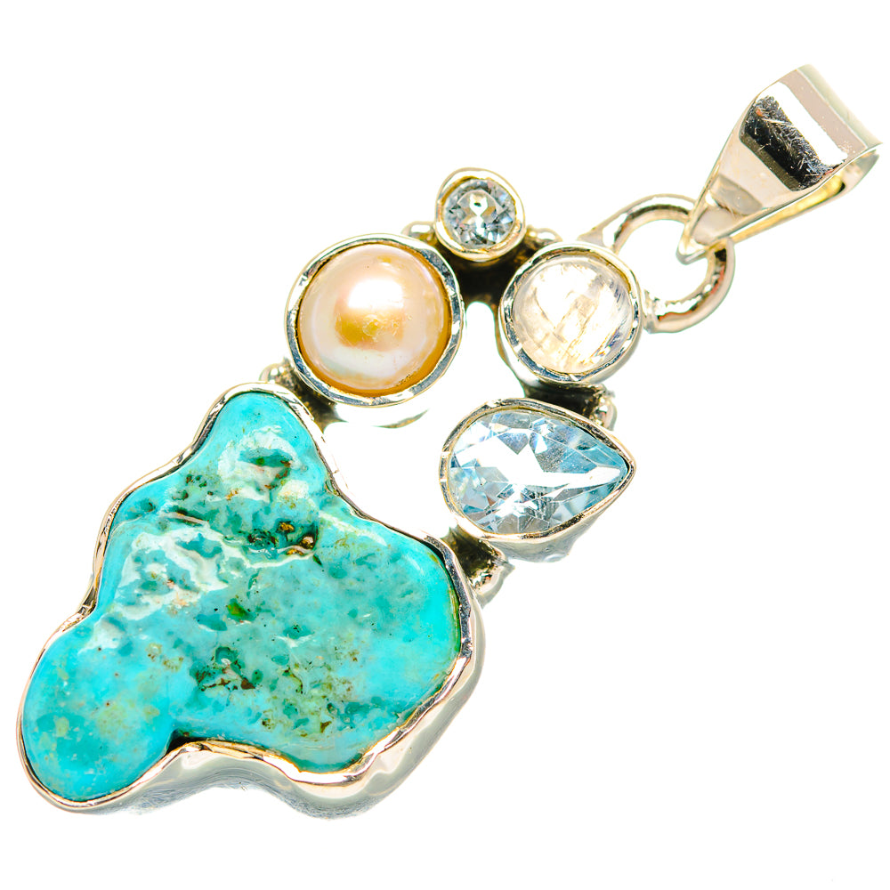 Chrysocolla Pendants handcrafted by Ana Silver Co - PD32128 - Photo 2