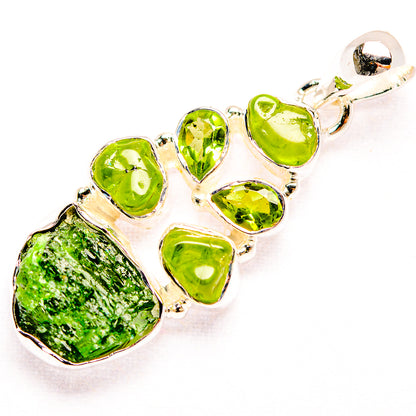 Chrome Diopside Pendants handcrafted by Ana Silver Co - PD32139 - Photo 2