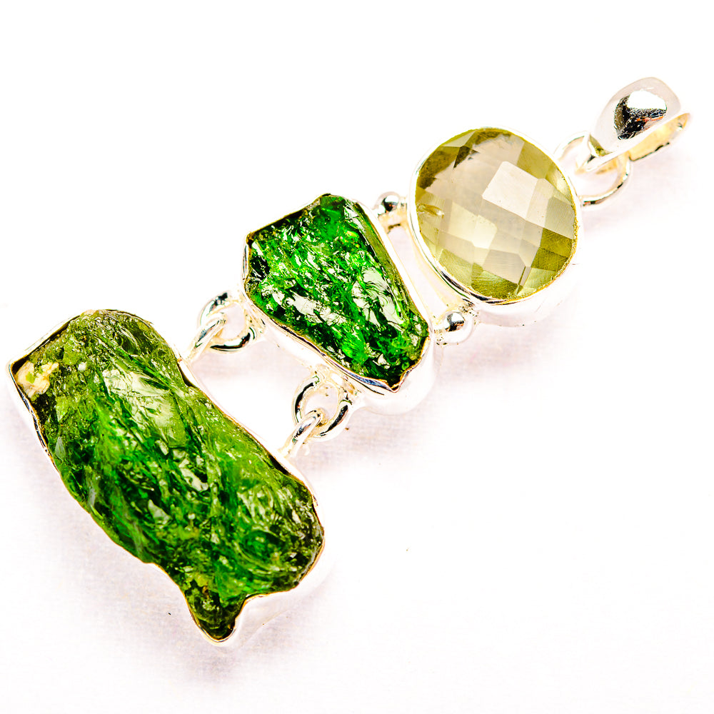 Chrome Diopside Pendants handcrafted by Ana Silver Co - PD32157 - Photo 2