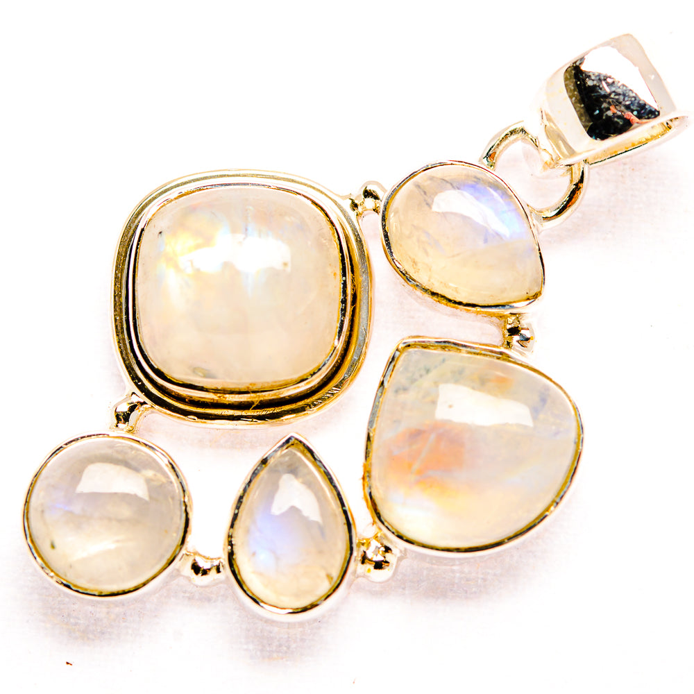 Rainbow Moonstone Pendants handcrafted by Ana Silver Co - PD32166 - Photo 2
