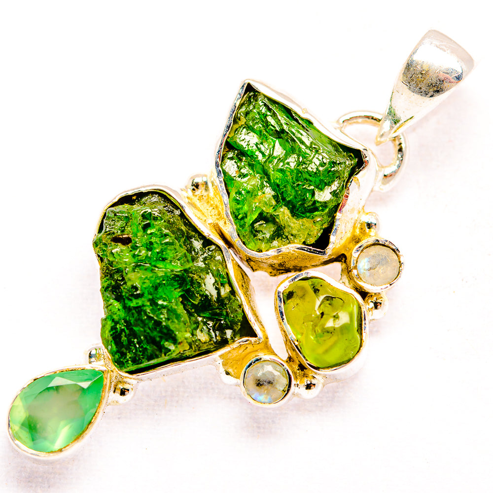Chrome Diopside Pendants handcrafted by Ana Silver Co - PD32171 - Photo 2