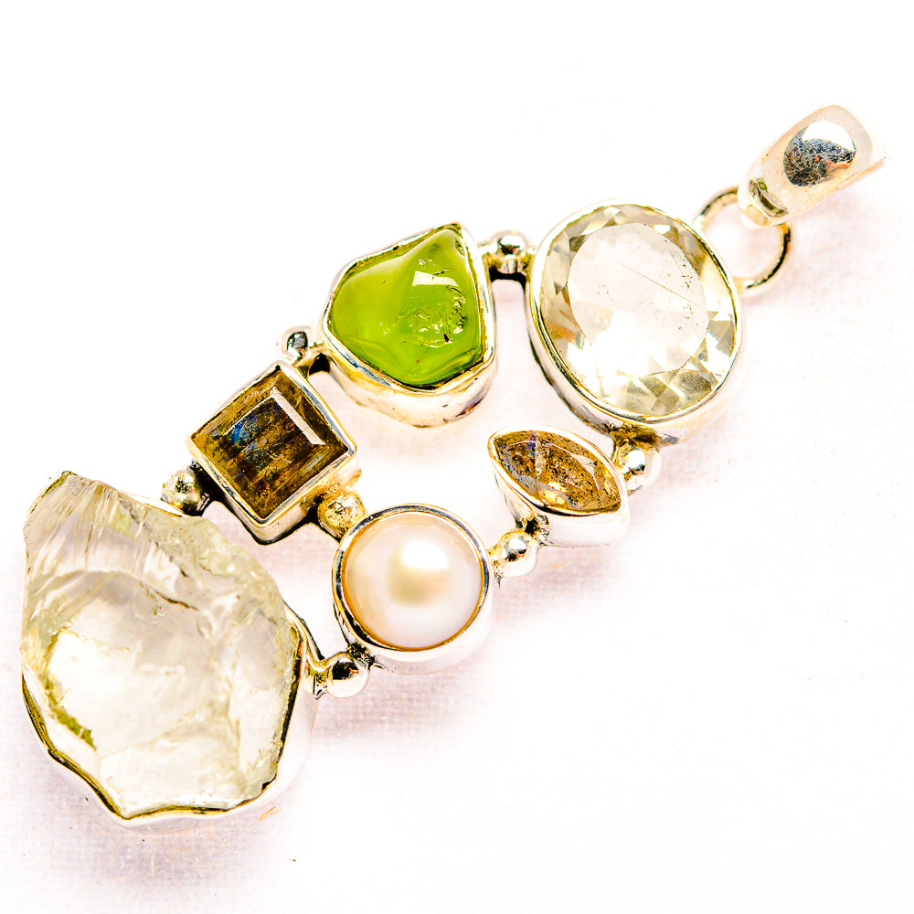 Green Amethyst Pendants handcrafted by Ana Silver Co - PD32202 - Photo 2