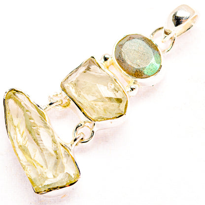 Green Amethyst Pendants handcrafted by Ana Silver Co - PD32203 - Photo 2