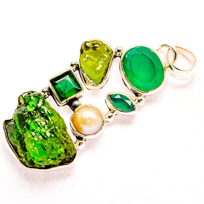 Chrome Diopside Pendants handcrafted by Ana Silver Co - PD32204 - Photo 2