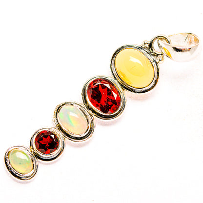 Ethiopian Opal Pendants handcrafted by Ana Silver Co - PD32210 - Photo 2