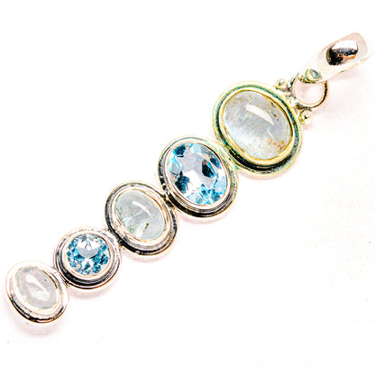 Aquamarine Pendants handcrafted by Ana Silver Co - PD32211 - Photo 2