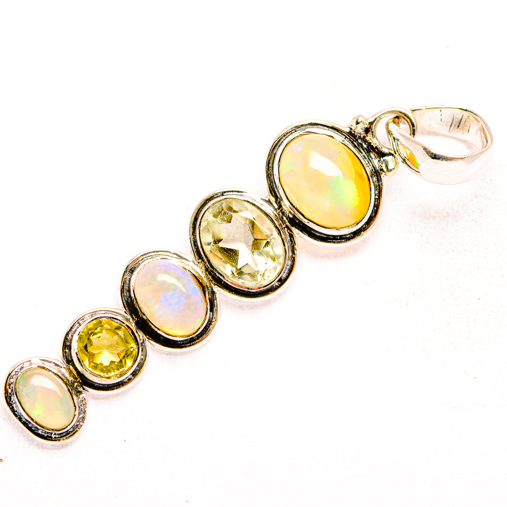 Ethiopian Opal Pendants handcrafted by Ana Silver Co - PD32218 - Photo 2