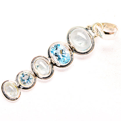 Aquamarine Pendants handcrafted by Ana Silver Co - PD32225 - Photo 2