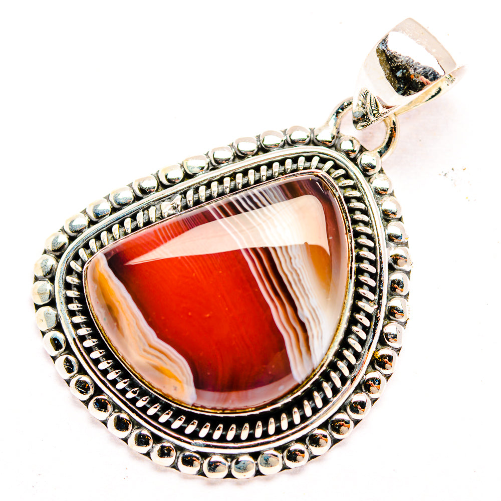 Red Botswana Agate Pendants handcrafted by Ana Silver Co - PD32248 - Photo 2