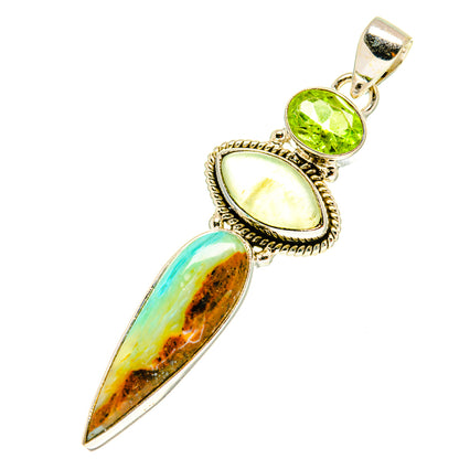 Peruvian Opal Pendants handcrafted by Ana Silver Co - PD3226