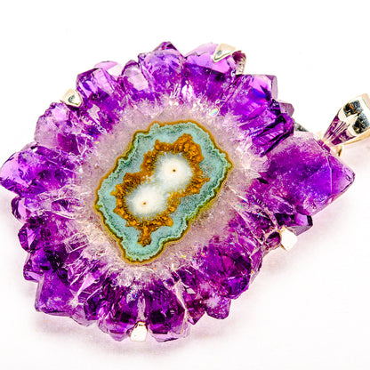 Amethyst Solar Quartz Pendants handcrafted by Ana Silver Co - PD32261 - Photo 2