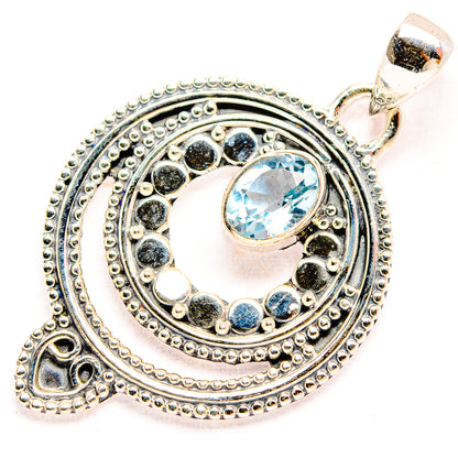 Blue Topaz Pendants handcrafted by Ana Silver Co - PD32272 - Photo 2