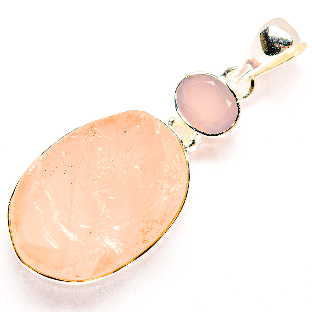 Rose Quartz Pendants handcrafted by Ana Silver Co - PD32279 - Photo 2
